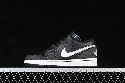 All categories Air Jordan Jordan series basketball shoes Air Jordan 1 Low Air Jordan 1 Low AJ1 Joe 1 black denim low-top cultural casual sneakers IR0842-010